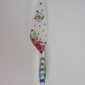 Pioneer Woman Pie Cake Server Floral Birthday Party Dessert Melamine White New